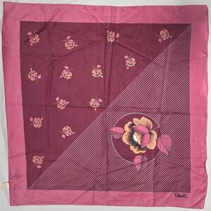 Vintage Paoli Floral Polyester Scarf